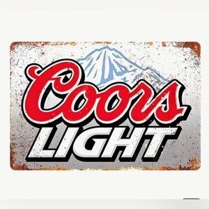 Coors‎ Light Vintage Looking Tin Metal Sign